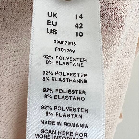 NWOT ASOS Blush Flutter Sleeve Mini Dress Size 10 - Picture 5 of 5